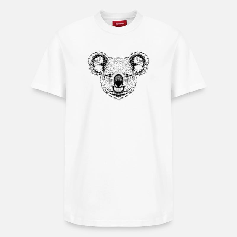 Koala - Relaxed Unisex Supima Cotton T-Shirt – von SPREAD - Weiß