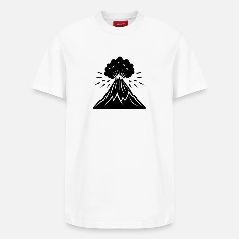 Volcan - T-shirt unisexe décontracté en coton Supima – de SPREAD - blanc