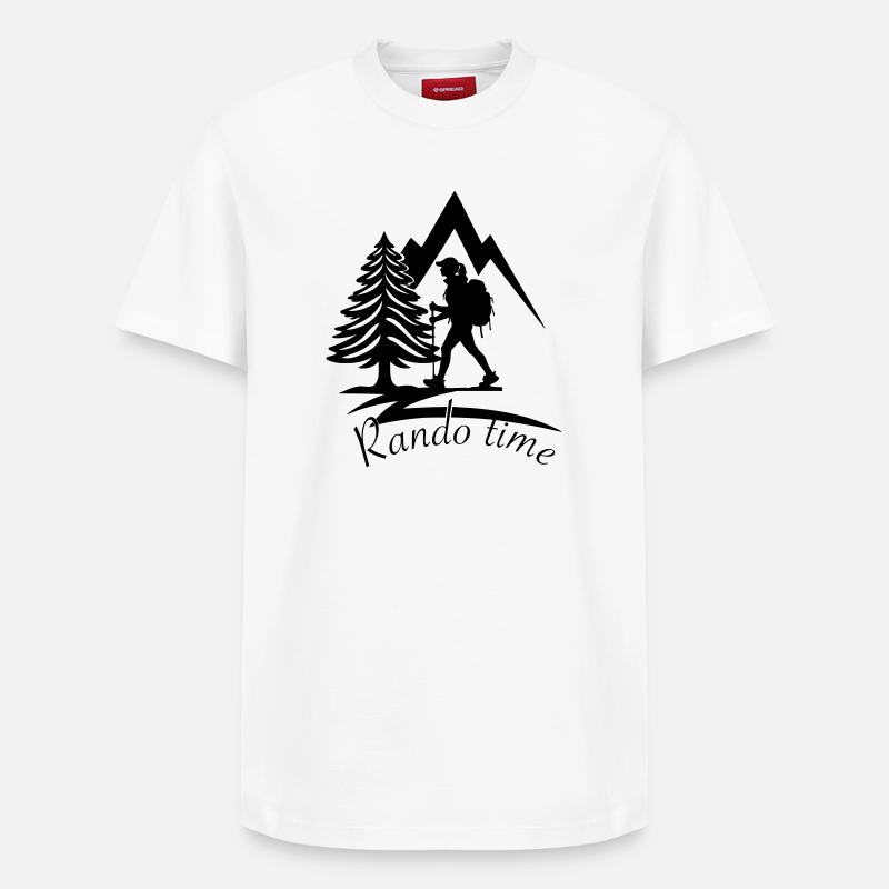 RANDO TIME  - T-shirt unisexe décontracté en coton Supima – de SPREAD - blanc