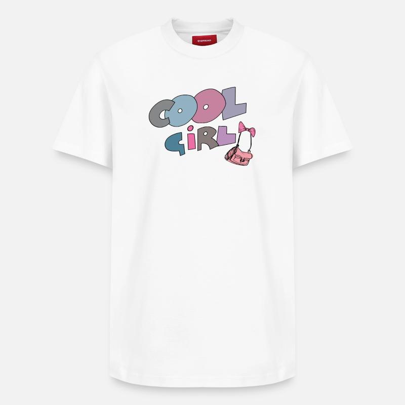 Fille cool - T-shirt unisexe décontracté en coton Supima – de SPREAD - blanc