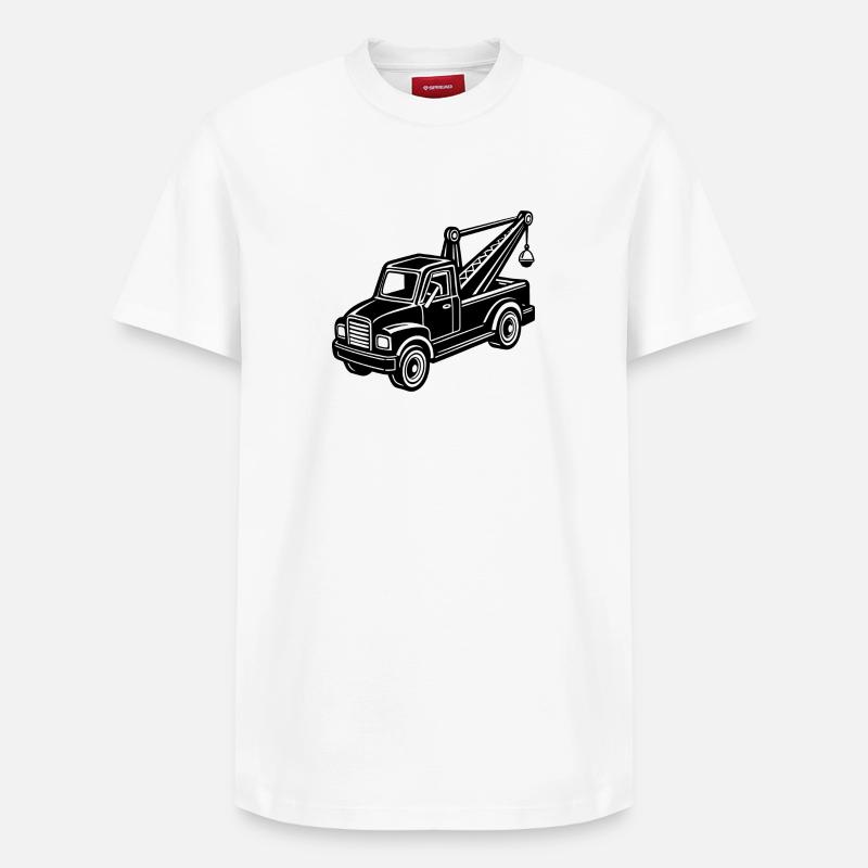 Abschleppwagen - Relaxed Unisex Supima Cotton T-Shirt – von SPREAD - Weiß