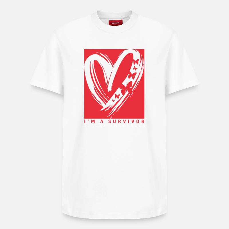 Stroke Stroke - T-shirt unisexe décontracté en coton Supima – de SPREAD - blanc
