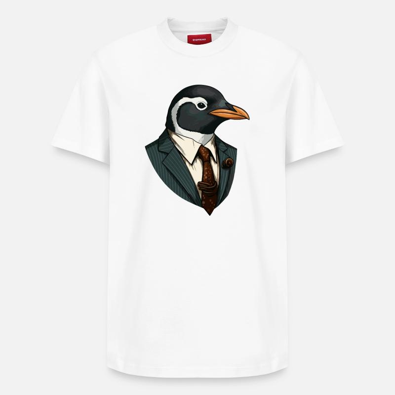 Affaires - Pingouin - T-shirt unisexe décontracté en coton Supima – de SPREAD - blanc