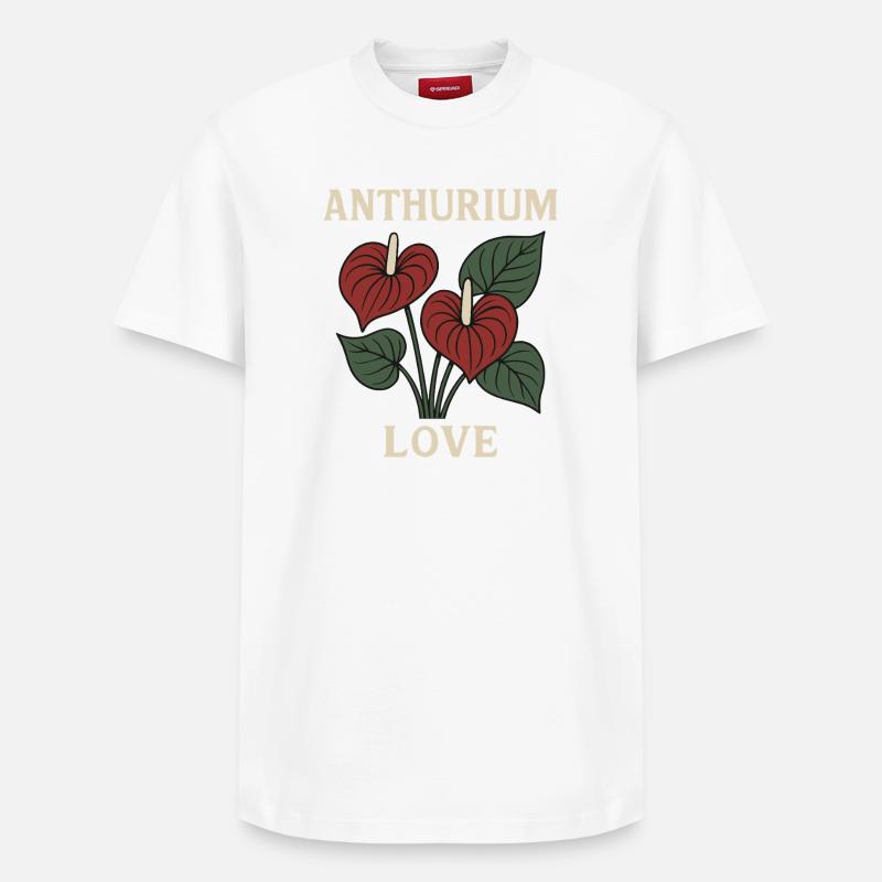 Anthurium Love - T-shirt unisexe décontracté en coton Supima – de SPREAD - blanc