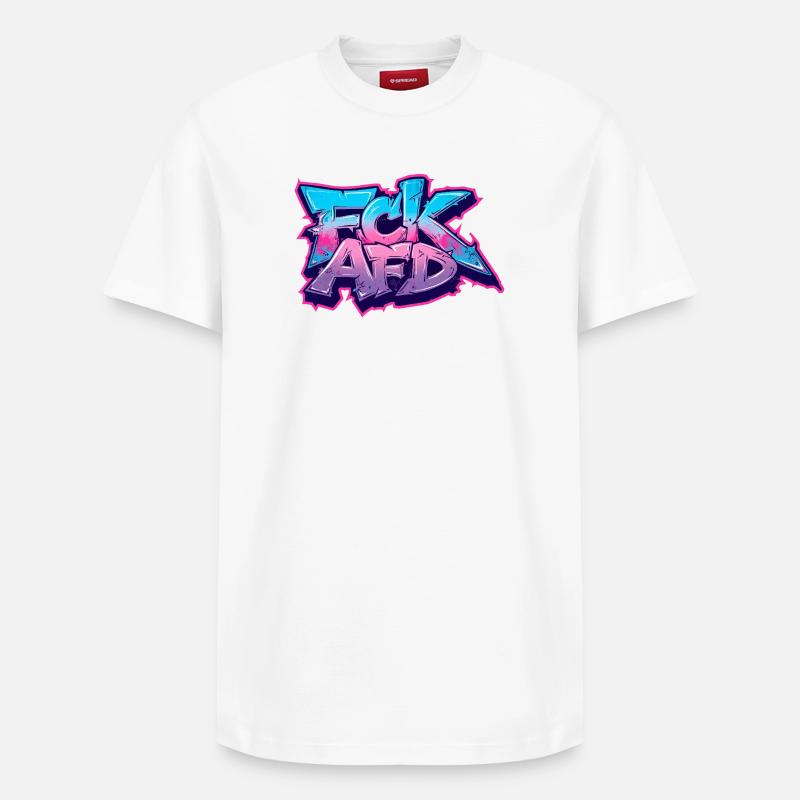 Déclaration Graffiti Antifa - T-shirt unisexe décontracté en coton Supima – de SPREAD - blanc