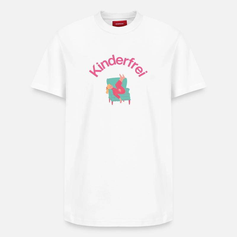 Kinderfrei – Sofa, Schlaf & Stille, Mutter schläft - Relaxed Unisex Supima Cotton T-Shirt – von SPREAD - Weiß
