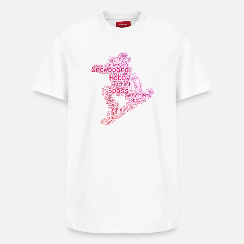 Déclaration directe sur le snowboard - T-shirt unisexe décontracté en coton Supima – de SPREAD - blanc