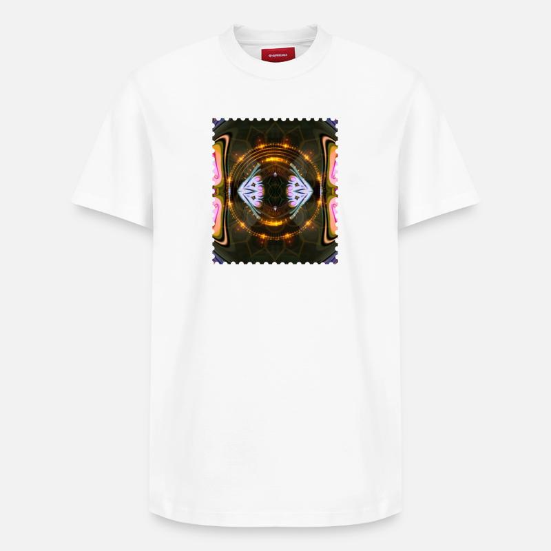 Mandala Kaléidoscope Ardent - T-shirt unisexe décontracté en coton Supima – de SPREAD - blanc
