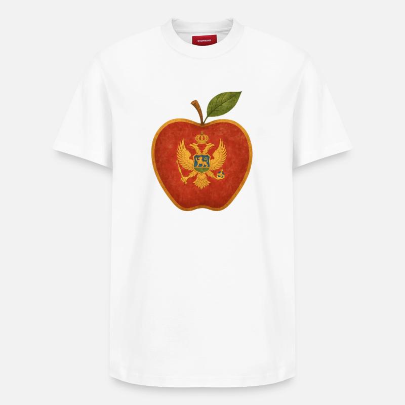 Monténégro - T-shirt unisexe décontracté en coton Supima – de SPREAD - blanc