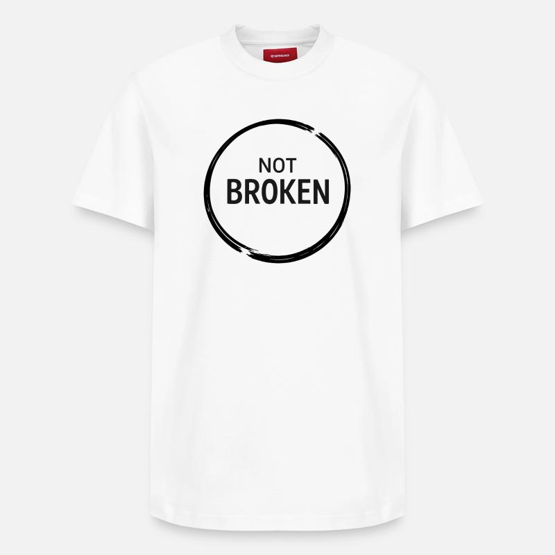 Not Broken Resilience Tee - T-shirt unisexe décontracté en coton Supima – de SPREAD - blanc