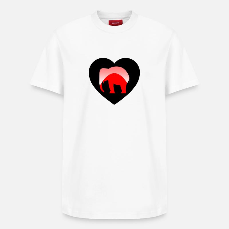 Elefant - Relaxed Unisex Supima Cotton T-Shirt – von SPREAD - Weiß