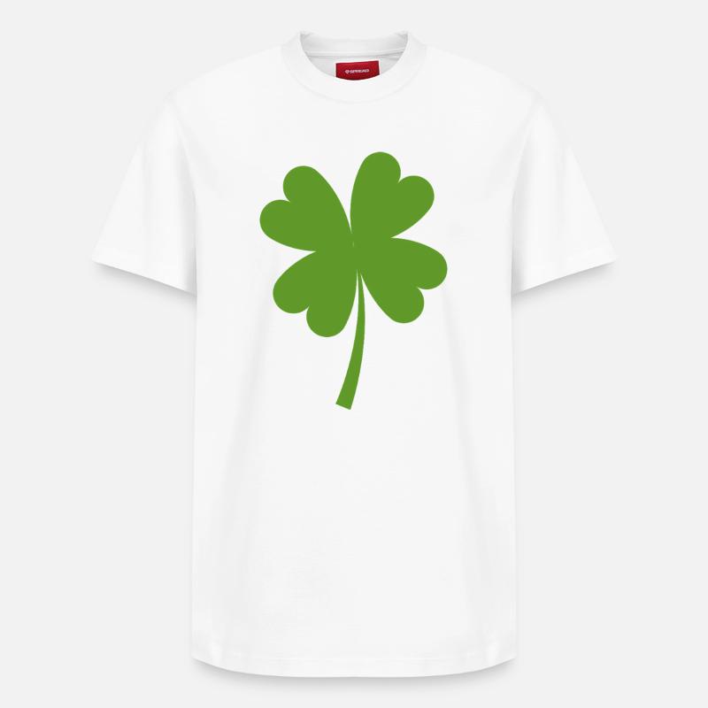 Massiver vierblättriger Klee - Relaxed Unisex Supima Cotton T-Shirt – von SPREAD - Weiß