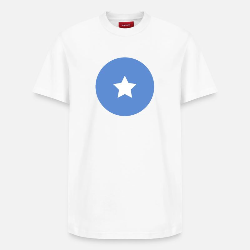 Drapeau rond somalien - T-shirt unisexe décontracté en coton Supima – de SPREAD - blanc