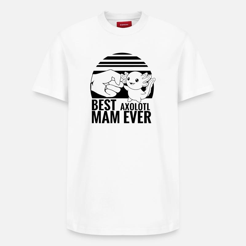 axolotl_mama - T-shirt unisexe décontracté en coton Supima – de SPREAD - blanc