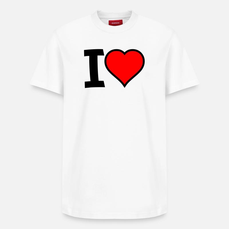 I Cœur - T-shirt unisexe décontracté en coton Supima – de SPREAD - blanc