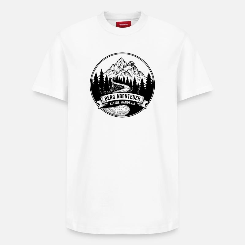 Petit randonneur - T-shirt unisexe décontracté en coton Supima – de SPREAD - blanc