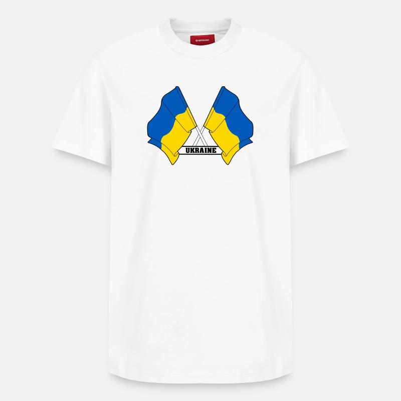 Ukraine - T-shirt unisexe décontracté en coton Supima – de SPREAD - blanc
