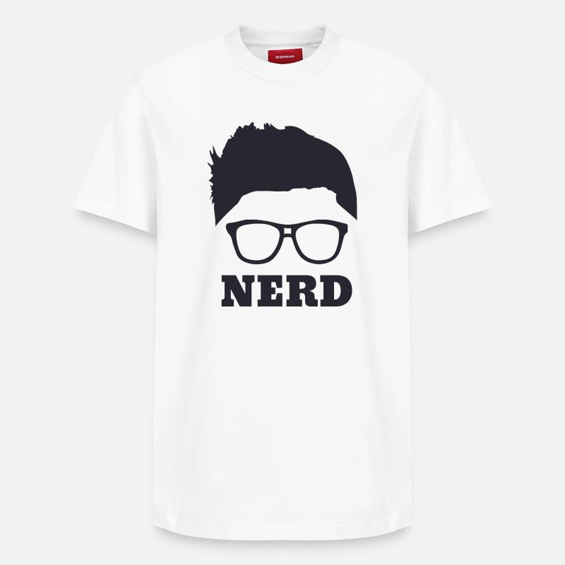 nerd - T-shirt unisexe décontracté en coton Supima – de SPREAD - blanc