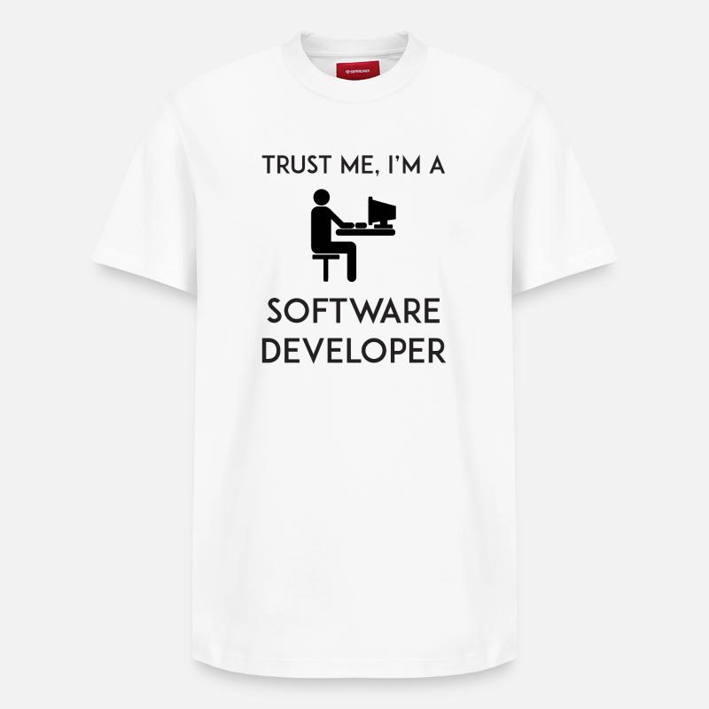 Vertrau mir, ich bin Softwareentwickler - Relaxed Unisex Supima Cotton T-Shirt – von SPREAD - Weiß