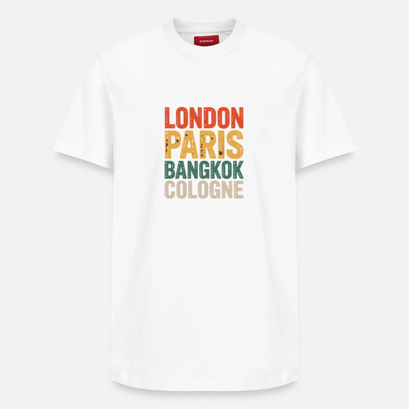 Cologne Köln - T-shirt unisexe décontracté en coton Supima – de SPREAD - blanc