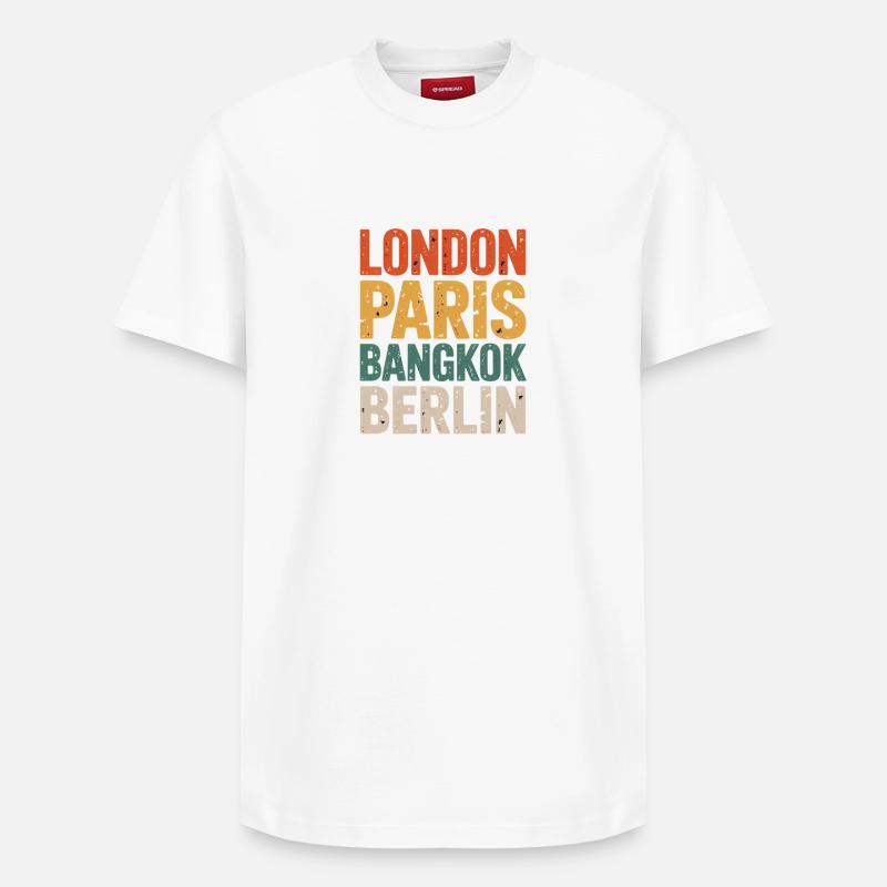 Berlin - Relaxed Unisex Supima Cotton T-Shirt – von SPREAD - Weiß