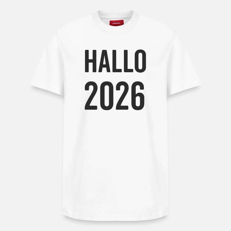 Bonjour 2026 - T-shirt unisexe décontracté en coton Supima – de SPREAD - blanc