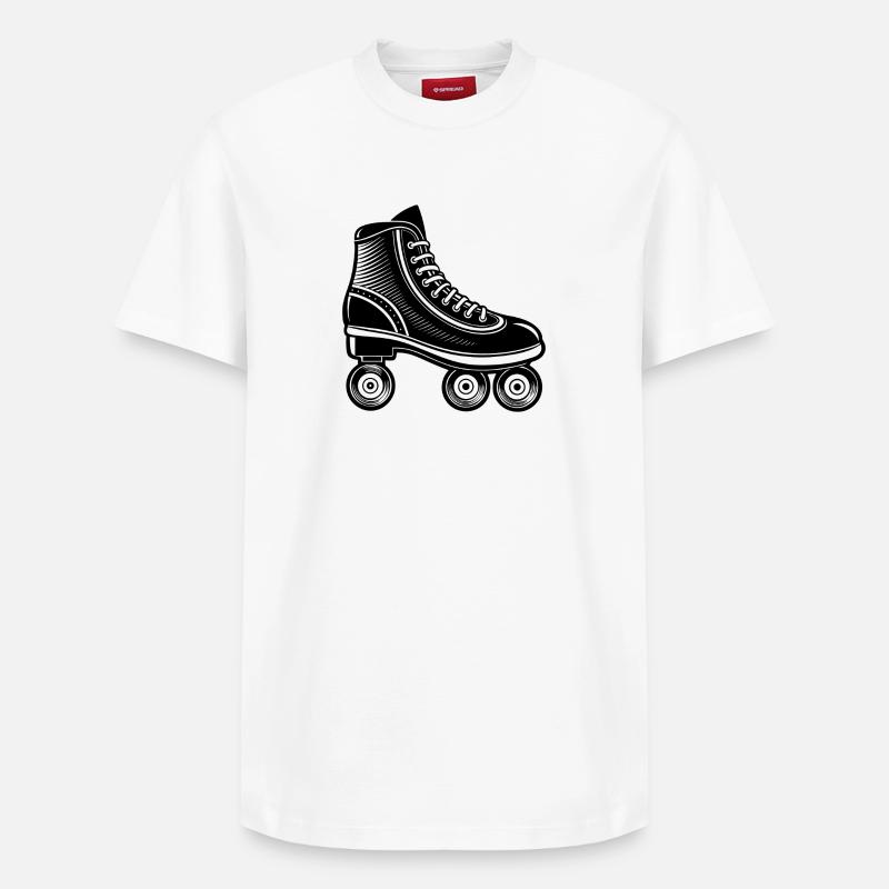 Patins à roulettes - T-shirt unisexe décontracté en coton Supima – de SPREAD - blanc
