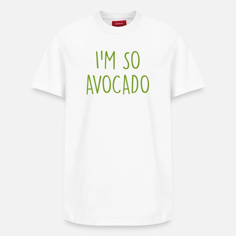 Avocat - T-shirt unisexe décontracté en coton Supima – de SPREAD - blanc