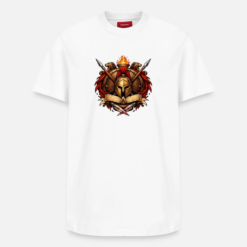 Blason de Sparte - T-shirt unisexe décontracté en coton Supima – de SPREAD - blanc