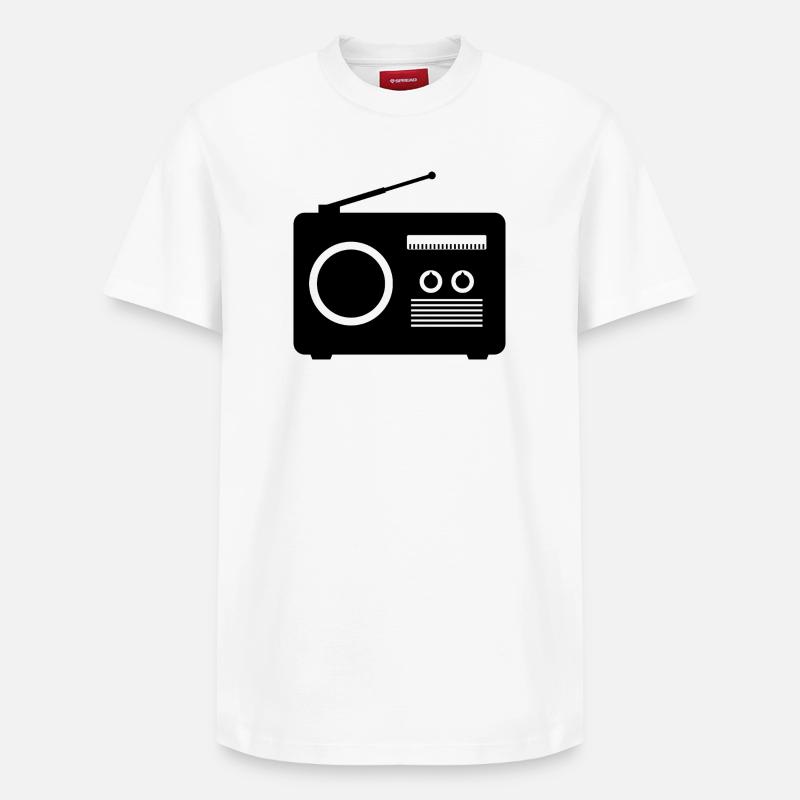 radio - T-shirt unisexe décontracté en coton Supima – de SPREAD - blanc