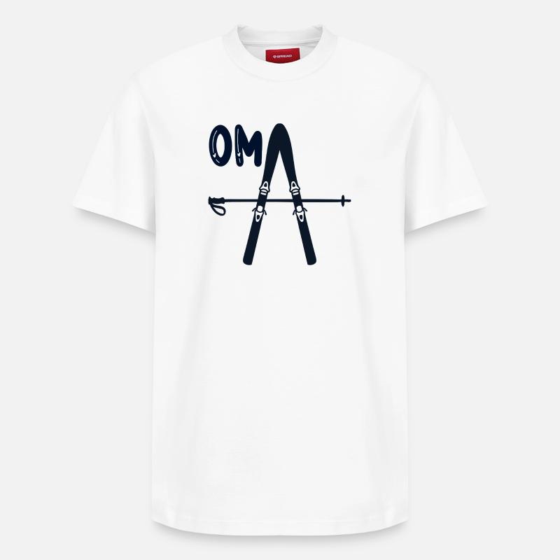 Granny Skiing Ski - T-shirt unisexe décontracté en coton Supima – de SPREAD - blanc