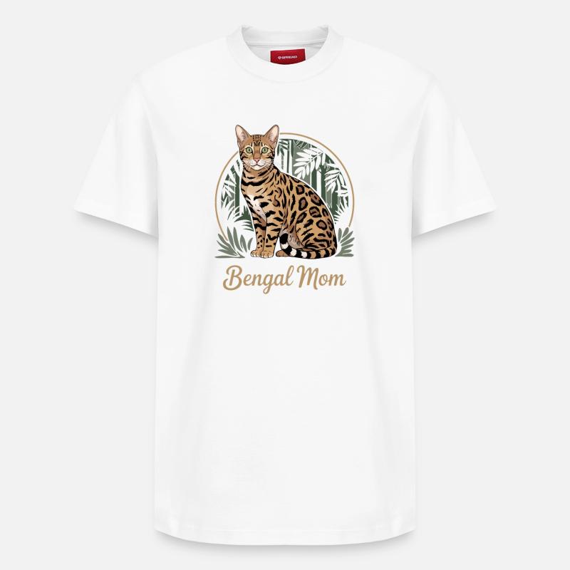 Mignonne maman chatte Bengalie - T-shirt unisexe décontracté en coton Supima – de SPREAD - blanc