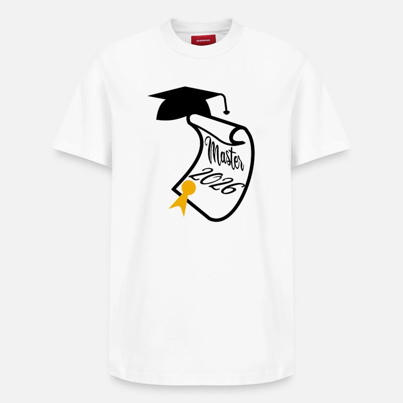 Master 2026 - T-shirt unisexe décontracté en coton Supima – de SPREAD - blanc