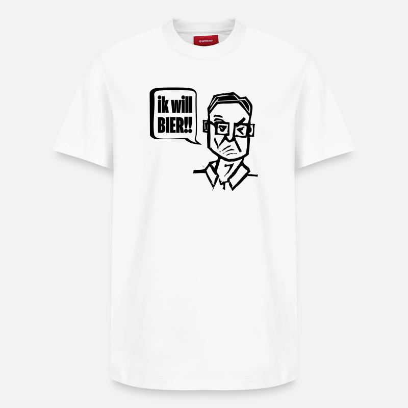 Der Kiecker will Pils - Relaxed Unisex Supima Cotton T-Shirt – von SPREAD - Weiß