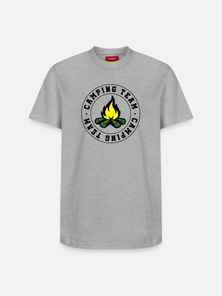 Camping Team Lagerfeuer - Relaxed Unisex Supima Cotton T-Shirt – von SPREAD - Weiß