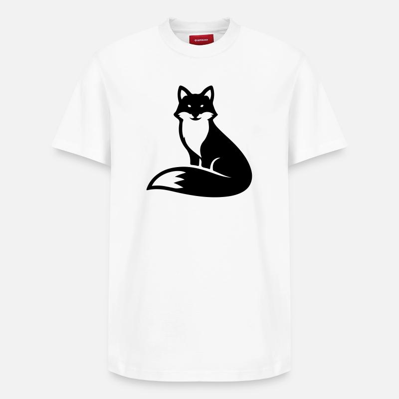 Fuchs Tier - Relaxed Unisex Supima Cotton T-Shirt – von SPREAD - Weiß