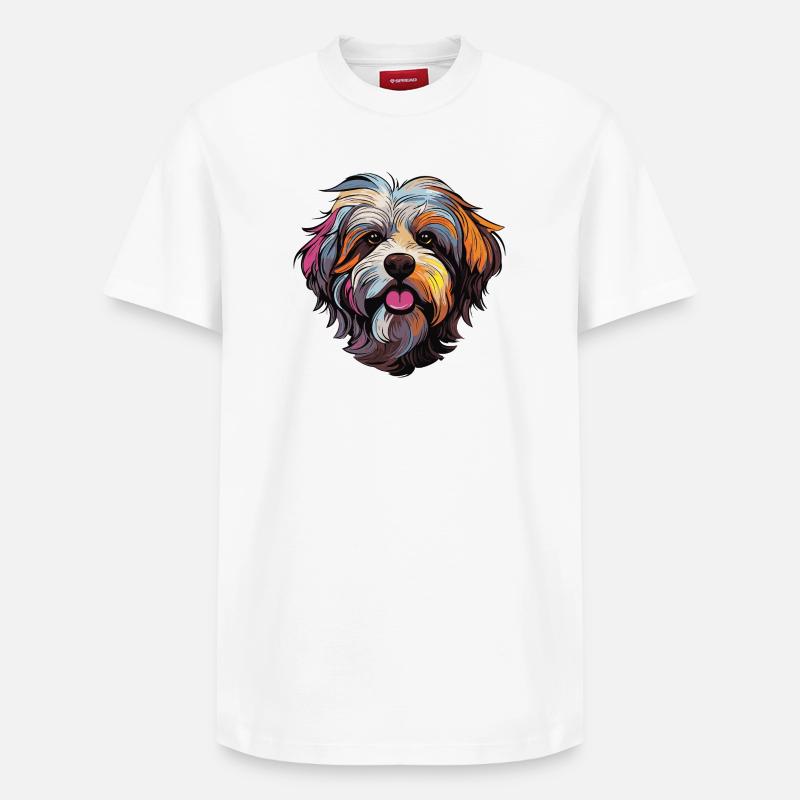 Bande dessinée de chien - T-shirt unisexe décontracté en coton Supima – de SPREAD - blanc