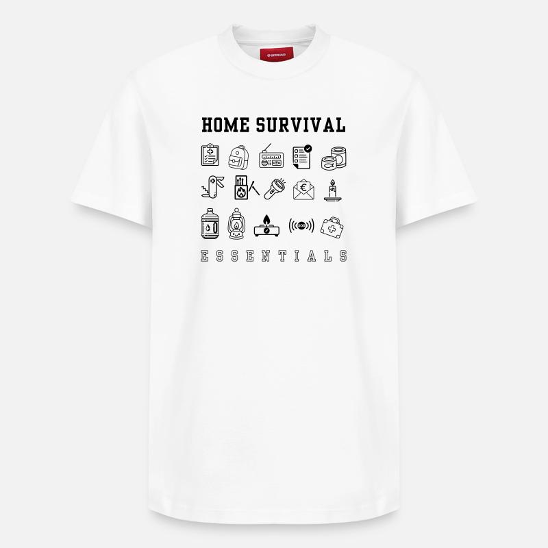 Emergency plan - doomsday - Relaxed Unisex Supima Cotton T-Shirt – by SPREAD - white