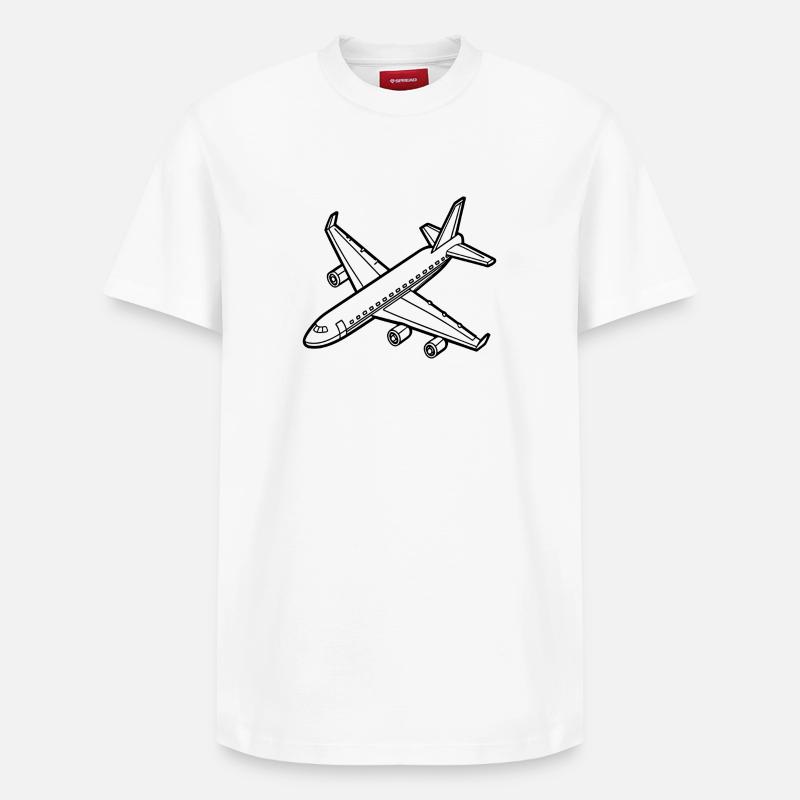 Avion - T-shirt unisexe décontracté en coton Supima – de SPREAD - blanc