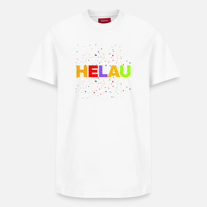 HELAU, EXPLOSION DE CONFETTIS ! - T-shirt unisexe décontracté en coton Supima – de SPREAD - blanc