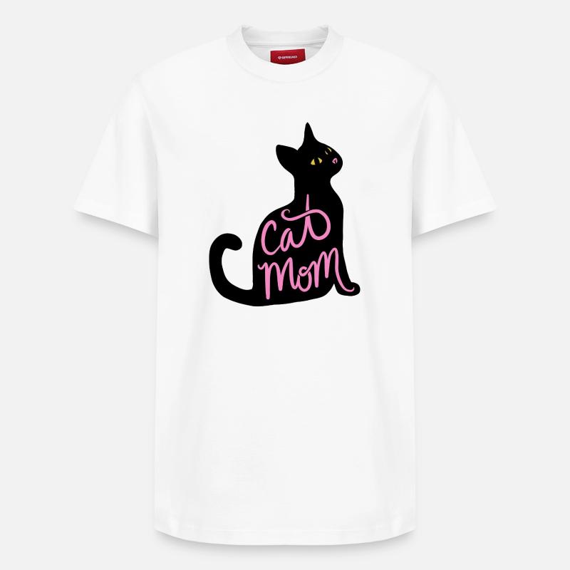 Script néon de Cat Mom - T-shirt unisexe décontracté en coton Supima – de SPREAD - blanc