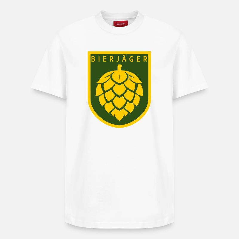 Bierjäger - T-shirt unisexe décontracté en coton Supima – de SPREAD - blanc