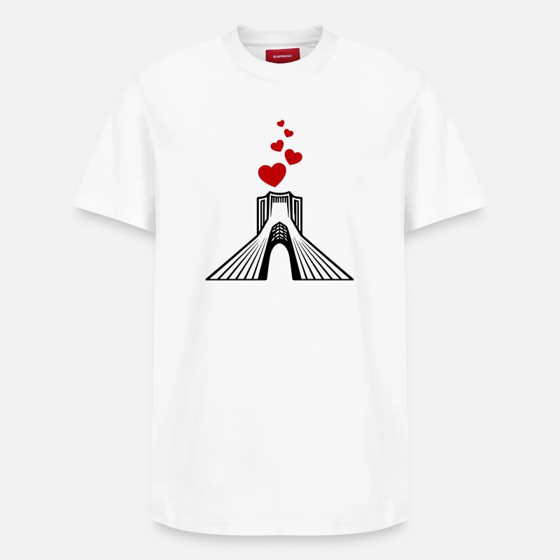 Azadi Iran Love - T-shirt unisexe décontracté en coton Supima – de SPREAD - blanc