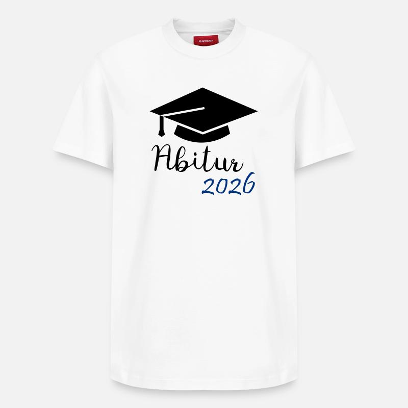 Abitur 2026 - T-shirt unisexe décontracté en coton Supima – de SPREAD - blanc