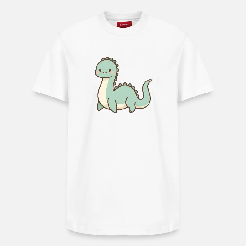 Monstre du Loch Ness pastel mignon - T-shirt unisexe décontracté en coton Supima – de SPREAD - blanc