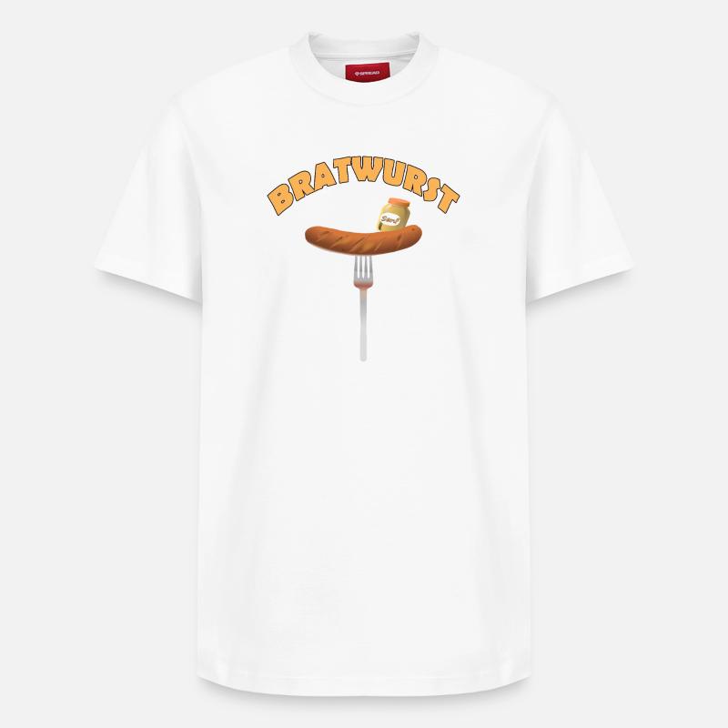 Bratwurst - T-shirt unisexe décontracté en coton Supima – de SPREAD - blanc