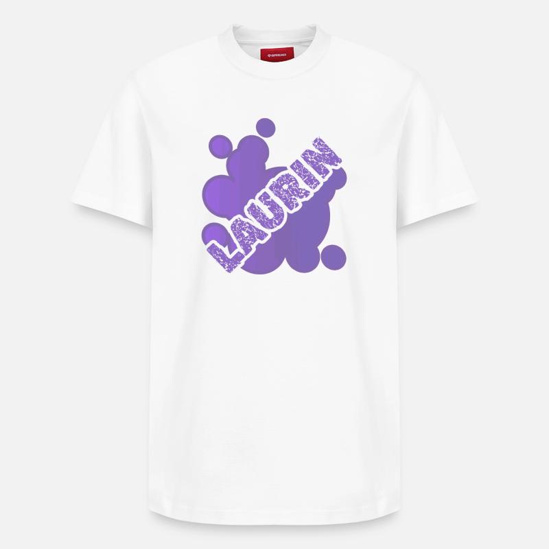 Laurin comme prénom - T-shirt unisexe décontracté en coton Supima – de SPREAD - blanc