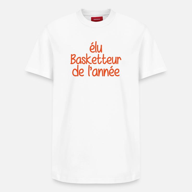 Élu Basketteur de l’année - T-shirt unisexe décontracté en coton Supima – de SPREAD - blanc