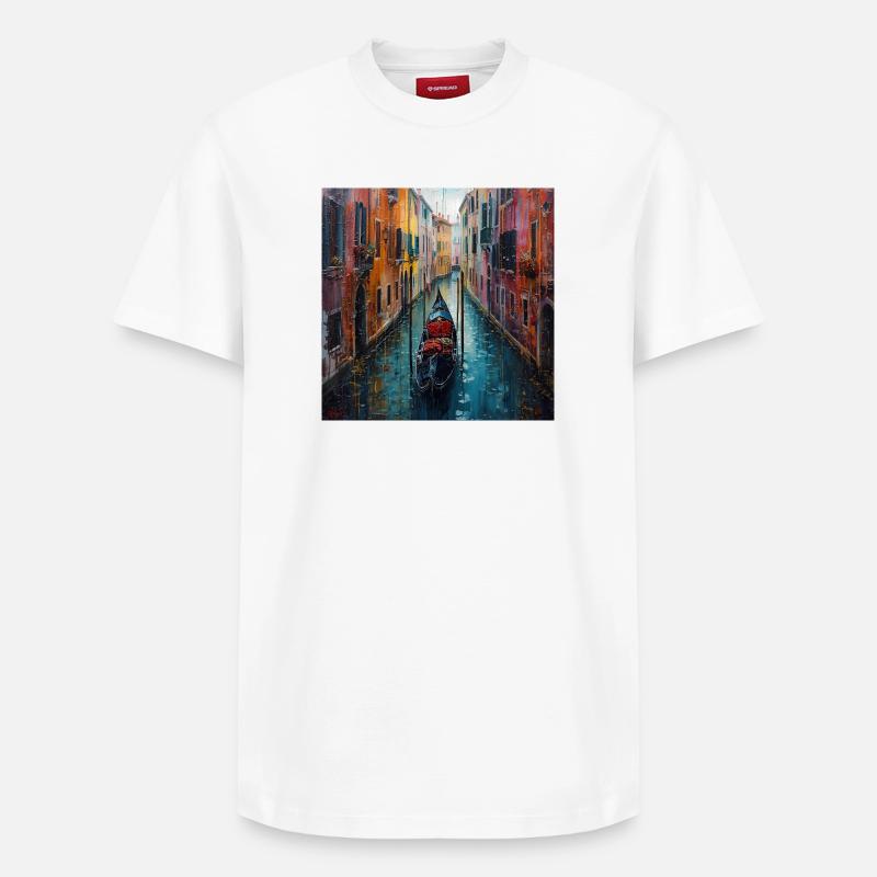 Venise - T-shirt unisexe décontracté en coton Supima – de SPREAD - blanc
