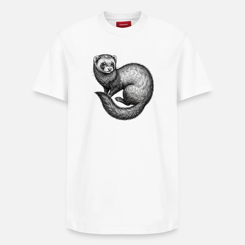 Furet - T-shirt unisexe décontracté en coton Supima – de SPREAD - blanc